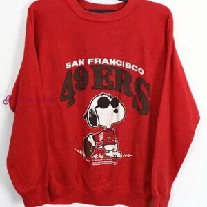 San Francisco 49ers Snoopy Graphic Retro Fan Sweatshirt